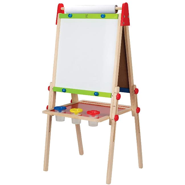 Lavagna Per Bambini Con Cavalletto Regolabile - Doppia Faccia, Rotolo Di Carta, Accessori Educativi 3+