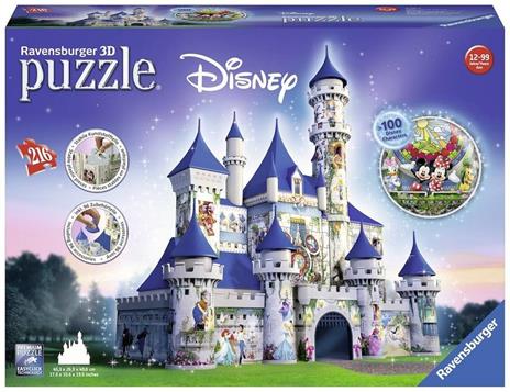 Ravensburger - 3D Puzzle Castello Disney, 216 Pezzi