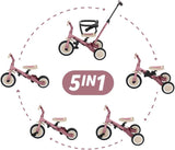 Multifunctional tricycle 5in1 Turbo - Rosa - Di Maio Giocattoli