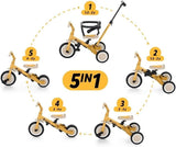 Multifunctional tricycle 5in1 Turbo Intense Ochre - Di Maio Giocattoli