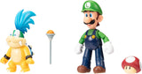 Nintendo Super Mario – Action Figure di Luigi e Larry Koopa Alte 10 cm,