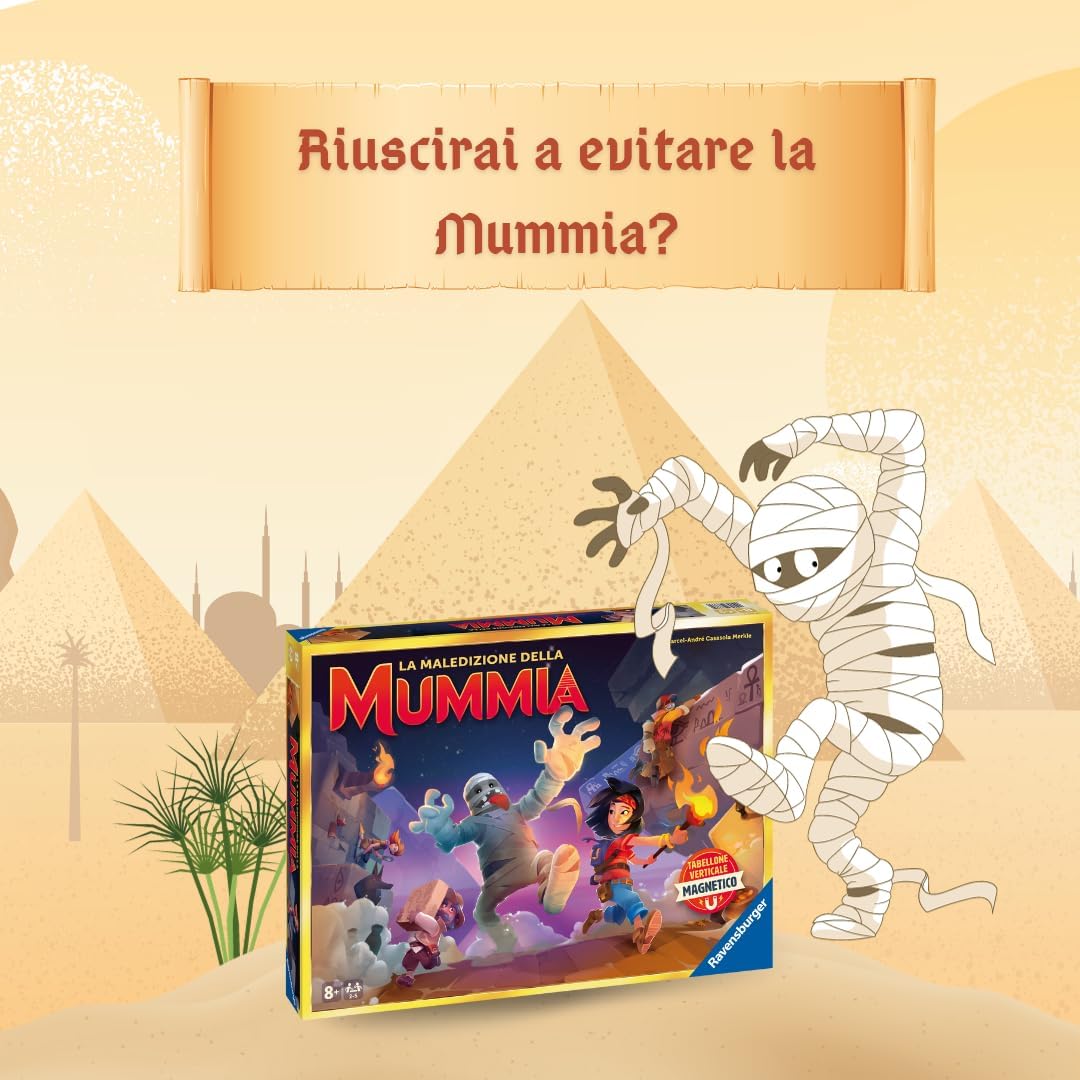 Ravensburger - Ramses Magnetic - Ramses - Gioco Famiglia e Bambini - Memorizzazione e Corsa-Inseguimento - 2-5 Giocatori da 8 Anni - 27331 - Misto - Versione francese
