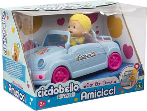 Cicciobello - Amicicci Auto Cabrio, incluso Mini Personaggio con maglietta e pannolino colorato