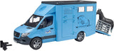 Bruder MB Sprinter Dieren Transport Blauw