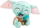 Disney Star Wars The Mandalorian, peluche Grogu con Macaron D - Di Maio Giocattoli