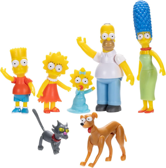 The Simpsons – multipack di action figure da 6 cm. Contiene tutta la famiglia Simpson