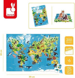 Janod - Puzzle Educativo per Bambini Animali in Via di Estinzione