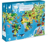 Janod - Puzzle Educativo per Bambini Animali in Via di Estinzione