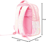 Girabrilla School Bag Nice Group Zaino Puffer da Scuola - Bianco Perlescente