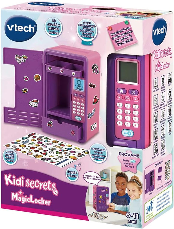 KidiSecrets Magic Locker Rosa, Cassaforte Interattiva con Codice