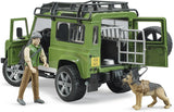 Stazione Bruder LR Defender con ranger e cane