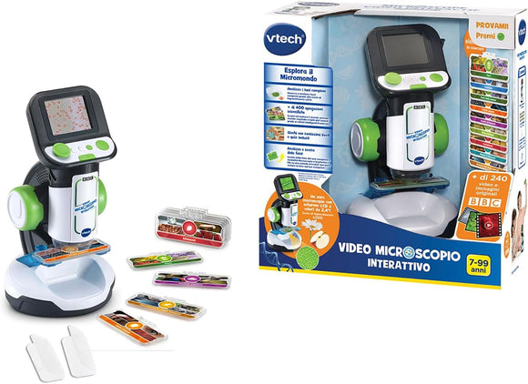 VTech Video Microscopio Interattivo, Microscopio Bambini Digitale con Video Originali BBC