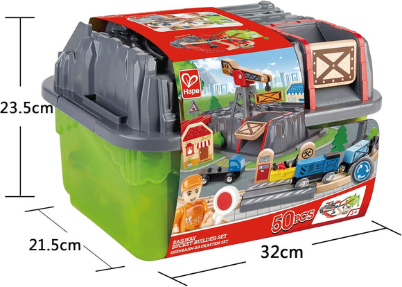 Set costruzioni ferroviarie - Con trenini, gru magnetica e passaggio a livello