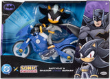 DC x Sonic Shadow nei panni di Batman con Batcycle - Di Maio Giocattoli