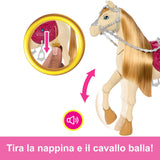 Barbie - Tornado, cavallo interattivo con luci, musica e accessori, balla e nitrisce