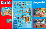 Playmobil City Life 70336, Pizzeria con tavoli all'aperto, Con effetti luminosi