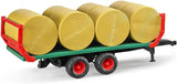 Rimorchio per trasporto balle con 8 balle rotonde