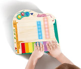 Pianoforte per bambini in legno - Piano interattivo con luci, suoni e giochi musicali