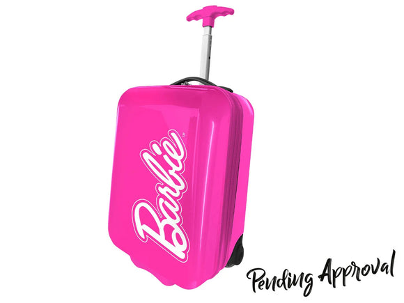 Trolley Barbie bagaglio a mano in abs e metallo fucsia a 2 ruote