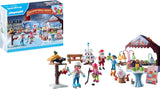 PLAYMOBIL Christmas 71472 Calendario dell'Avvento: Mercatini di Natale, 24 entusiasmanti sorprese