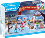 PLAYMOBIL Christmas 71472 Calendario dell'Avvento: Mercatini di Natale, 24 entusiasmanti sorprese