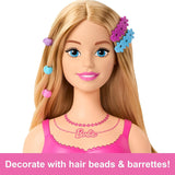 Barbie Testa per acconciare le bambole, capelli biondi con 20 accessori colorati