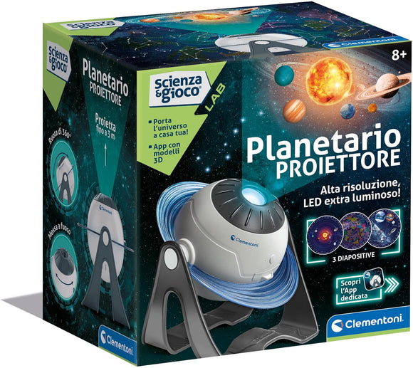 Clementoni- Scienza Lab-Proiettore delle Stelle, Super-Gioco Scientifico Bambini 8 Anni, Planetario Luminoso Astronomico