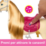 Barbie - Tornado, cavallo interattivo con luci, musica e accessori, balla e nitrisce