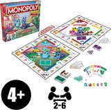 Monopoly Junior gioco da tavolo, tabellone fronte-retro