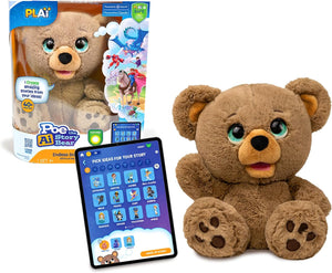 Giochi Preziosi Poe - Peluche Orso Dotato di AI, Crea con l'App Infinite Storie Personalizzate