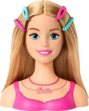 Barbie Testa per acconciare le bambole, capelli biondi con 20 accessori colorati
