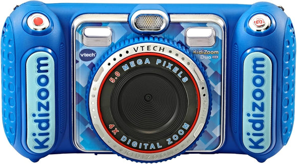 VTech Kidizoom Duo DX Blu, Macchina Fotografica per Bambini con +75 Filtri, Foto e Video