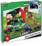 Farmland playset cavallo stabile con trattore new holland