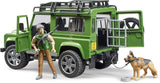 Stazione Bruder LR Defender con ranger e cane