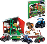 Farmland playset cavallo stabile con trattore new holland