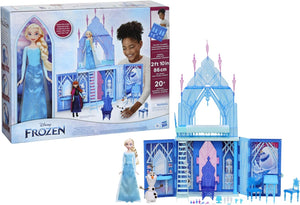 Disney Frozen, Palazzo di ghiaccio di Elsa richiudibile, Bambole di Elsa e Olaf - Hasbro