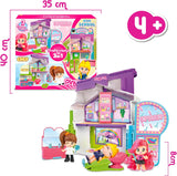 Pinypon - Professioni 3 in 1, giocattolo convertibile, 3 scenari in 1, scuola, parrucchiere o cucina