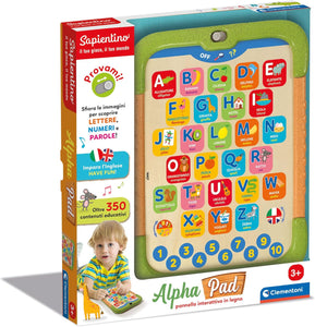 Clementoni - 16427 - Sapientino - Alpha Pad - Alfabetiere Interattivo, Gioco Educativo