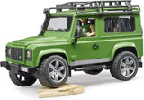 Stazione Bruder LR Defender con ranger e cane