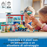 LEGO 60330 City Ospedale, Set con Autoambulanza