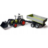 Modellino Trattore Claas con rimorchio e pala