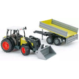 Modellino Trattore Claas con rimorchio e pala