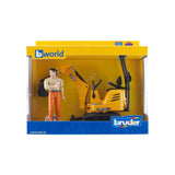 Bruder bworld JCB Microescavatore 8010 CTS con Operaio Edile