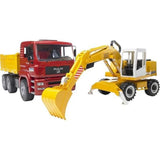 Bruder  Man TGA Autocarro Ribaltabile con Escavatore