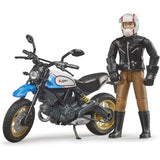 Bruder bworld Ducati Scrambler Desert Sled con Pilota