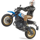Bruder bworld Ducati Scrambler Desert Sled con Pilota