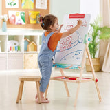 Hape Cavalletto in Piedi a 2 Lati con Lavagna a Gesso e Lavagna Bianca
