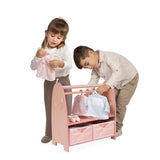 Armadio in legno Montessori per bambole Tulipe con grucce