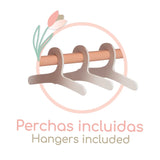 Armadio in legno Montessori per bambole Tulipe con grucce