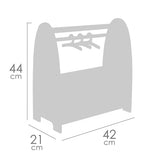 Armadio in legno Montessori per bambole Tulipe con grucce